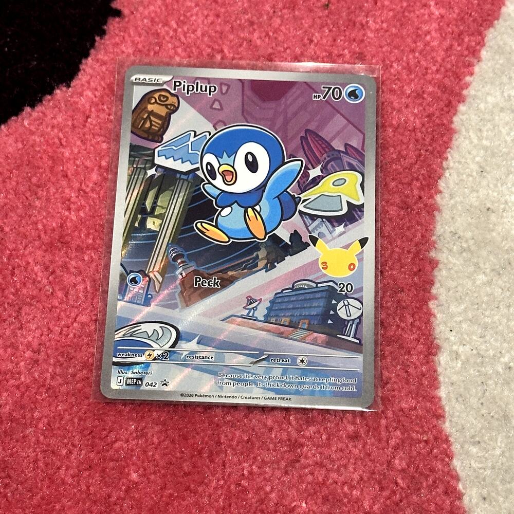 Piplup #42 – Pokémon 30th Anniversary Promo – Full Art – As Pictured